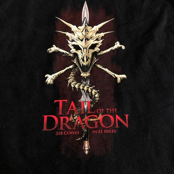 Men’s Black ‘Deals Gap Dragon Slayer’ Graphic Tee - Picture 5 of 5